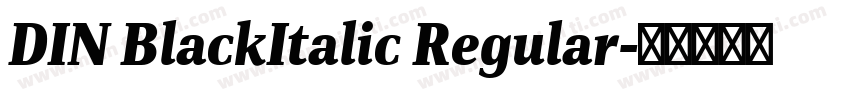 DIN BlackItalic Regular字体转换